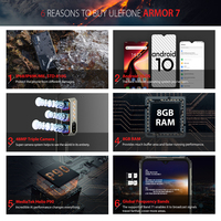 Osłona Ulefone 7 wytrzymały telefon komórkowy Android 10 2.4G/5G WiFi 8GB + 128GB Helio P90 IP68 48MP CAM 4G LTE globalna wersja Smartphone 3